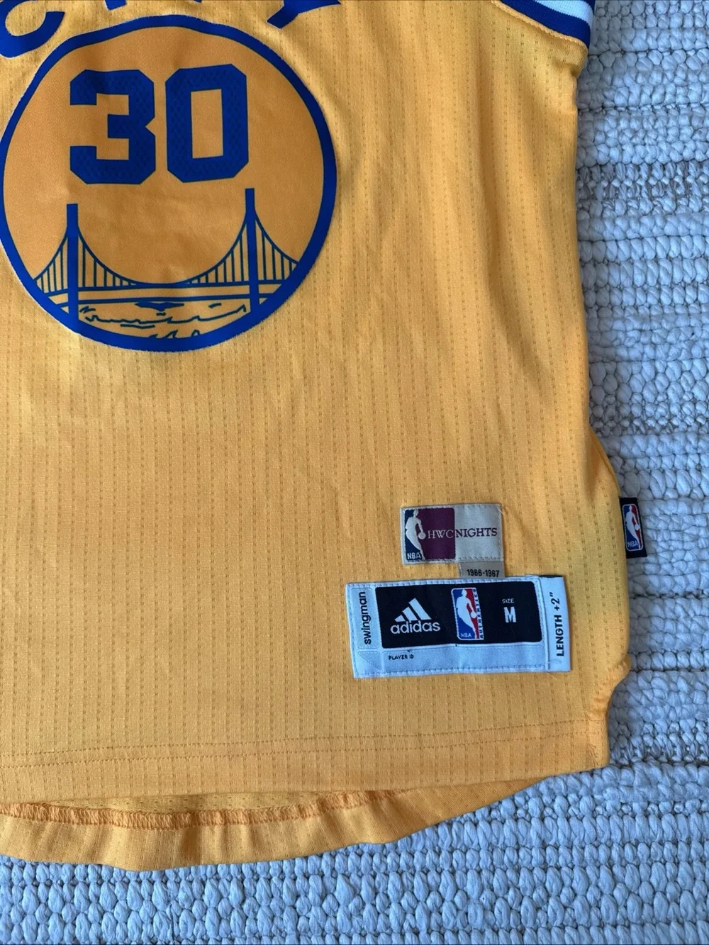 Adidas Steph Curry #30 Golden State Warriors Jersey Youth Med +2 Length THE CITY